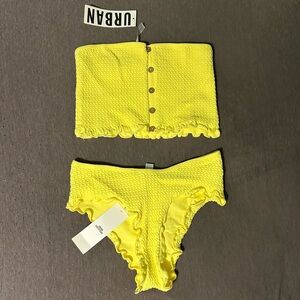 Urban Outfitters/Out From Under, XS/S Top and M/L Bottom, Yellow